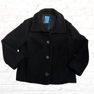 💕 Like 🆕 Escada Sport wool 7/8th sleeve statement collar cropped peacoat